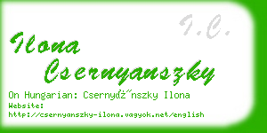 ilona csernyanszky business card